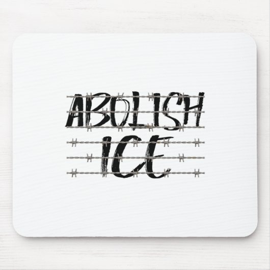 Ice Byrabed Wireの抗議と抵抗支援を廃止する マウスパッド (正面)