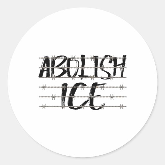 Ice Byrabed Wireの抗議と抵抗支援を廃止する ラウンドシール (正面)