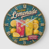 Ice Cold Lemonade ラージ壁時計 (正面)