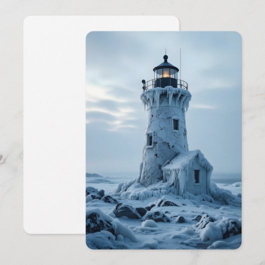 Ice covered lighthouse シーズンカード (正面/裏面)