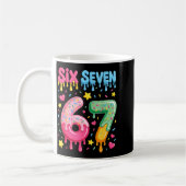 Ice Cream 67 Meme Funny Six Seven Gen Alpha Slang  コーヒーマグカップ (左)