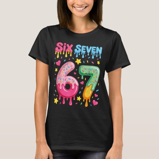 Ice Cream 67 Meme Funny Six Seven Gen Alpha Slang  Tシャツ (正面)