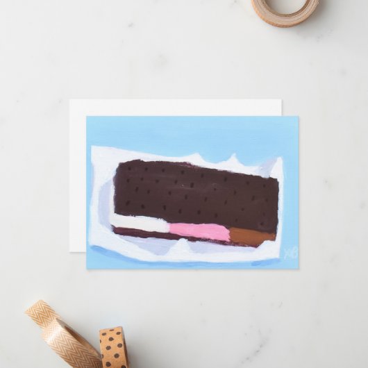 Ice Cream Bar ノートカード (正面/裏面インサイチュ)