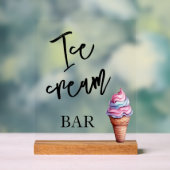 Ice cream bar wedding Acrylic sign アクリルサイン (ニュートラル)