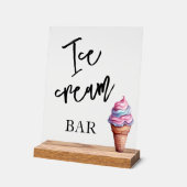 Ice cream bar wedding Acrylic sign アクリルサイン (傾斜)