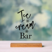 Ice cream bar wedding Acrylic sign アクリルサイン (ニュートラル)