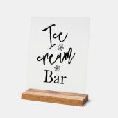Ice cream bar wedding Acrylic sign アクリルサイン (傾斜)