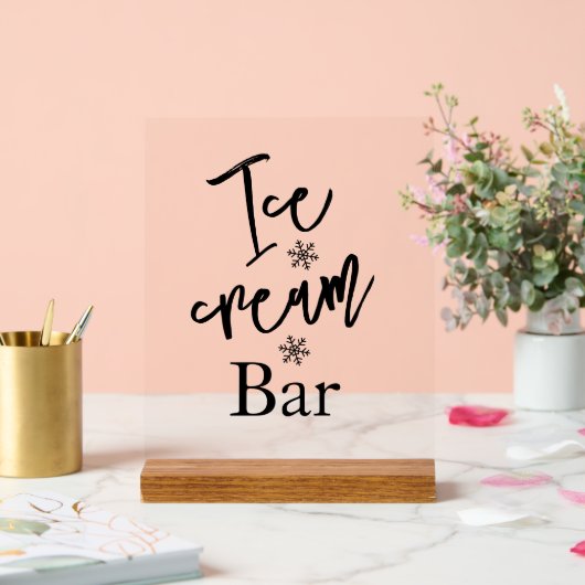 Ice cream bar wedding Acrylic sign アクリルサイン (ウェディング)