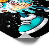 Ice Cream Baseball Drip Home Plate Bats Cool For B ポスター (角)