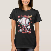 Ice Cream Baseball Drip Melting Character Art Ice  Tシャツ (正面)