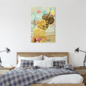 Ice cream birthday gift キャンバスプリント (インサイチュ (寝室))