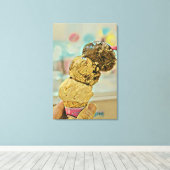 Ice cream birthday gift キャンバスプリント (インサイチュ (ウッドフロア))