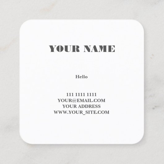 Ice cream business card スクエア名刺 (裏面)