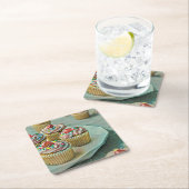 Ice cream cake スクエアペーパーコースター (インサイチュ)