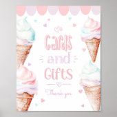 Ice cream Cards and gifts birthday pastel ポスター (正面)