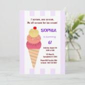 Ice Cream Cone Birthday 招待状 (スタンド正面)