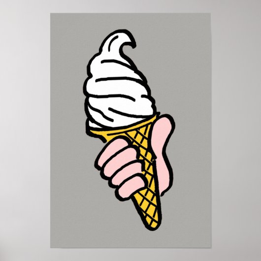 Ice Cream Cone Design ポスター (正面)