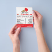 Ice Cream Cone, Ice Cream Parlour Advertising チラシ (手)