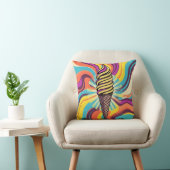 Ice Cream Cone Psychedelic Pop Art クッション (椅子)