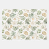 Ice Cream Cones Beach Birthday ラッピングペーパーシート (正面3)