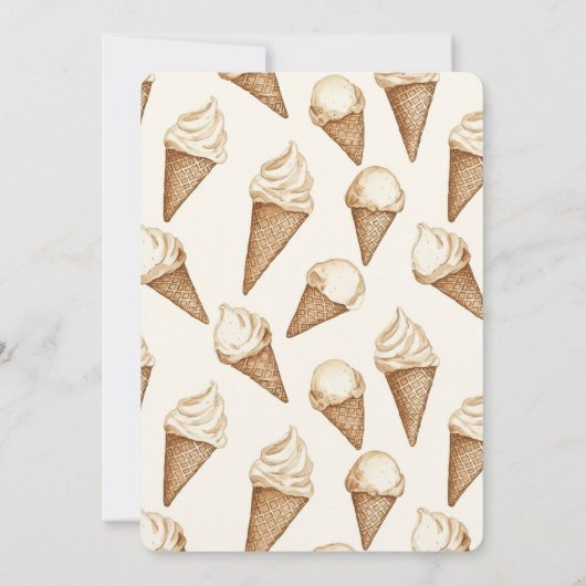 Ice Cream Cones Birthday 招待状 (裏面)
