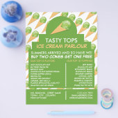 Ice Cream Cones, Ice Cream Parlour Advertising チラシ (シングル)