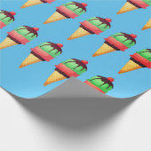 Ice Cream Cones Pattern Wrapping Paper ラッピングペーパー (角)
