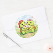 Ice Cream Date ラウンドシール (封筒)