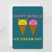 Ice Cream Day Cats 招待状 (正面)
