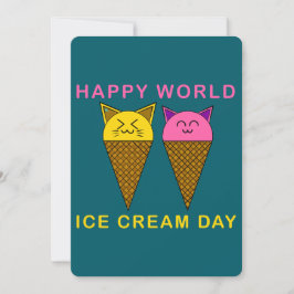 Ice Cream Day Cats 招待状