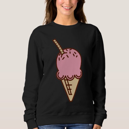 ice cream design ice cream motif sweet water ice c スウェットシャツ (正面)