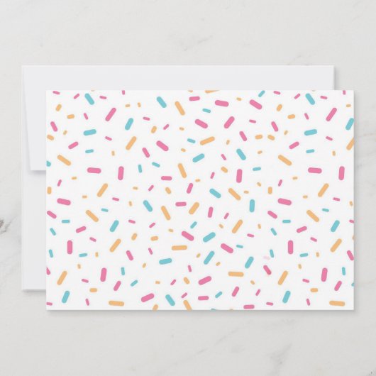 Ice Cream Donut Six Seven Birthday Photo 招待状 (裏面)