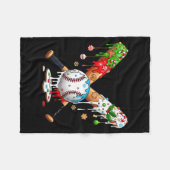 Ice Cream Drip Baseball Christmas Xmas Pajama Kids フリースブランケット (正面(横))