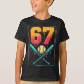 Ice Cream Drip Baseball Stuff 67 Meme Gen Alpha &a Tシャツ (正面)