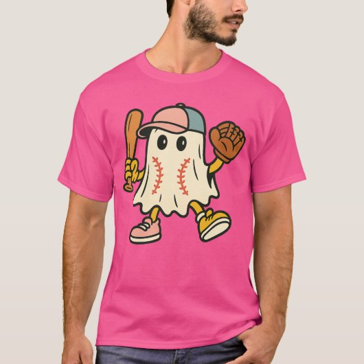 Ice Cream Drip Ghost Baseball Spots Baseball Drip Tシャツ (正面)