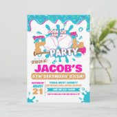 Ice Cream Drip Pool Birthday Invitation 招待状 (スタンド正面)