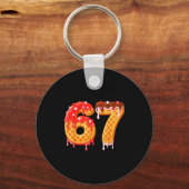 Ice Cream Drip Six Seven 67 Valentines Day For Men キーホルダー (正面)