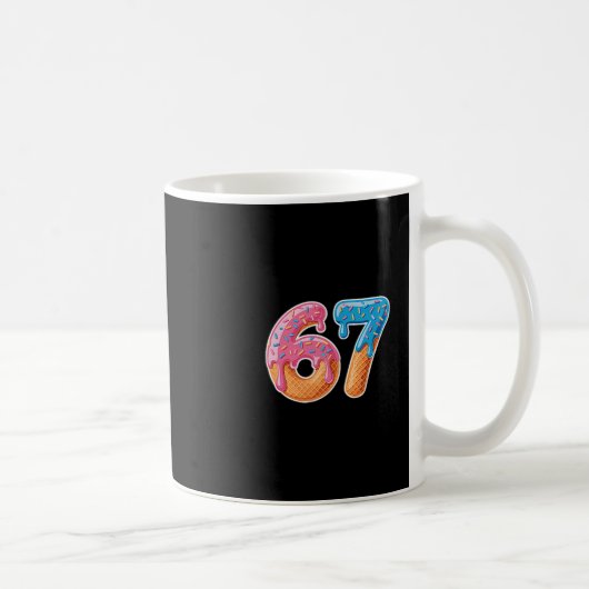 Ice Cream Drip Six Seven 6 7 Meme 67  コーヒーマグカップ (右)