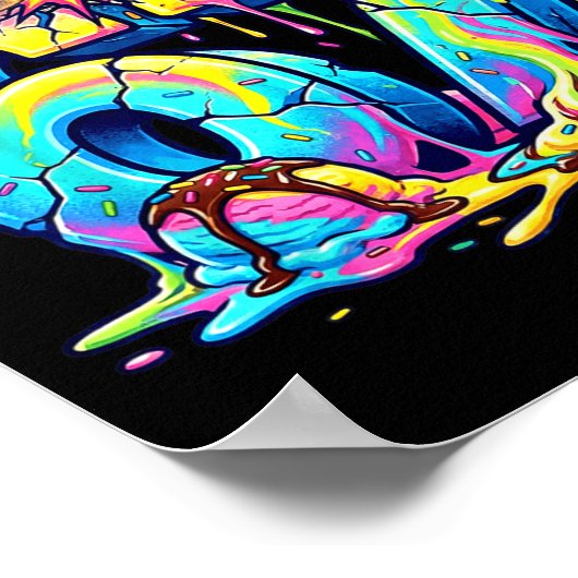 Ice Cream Drip Soccer 67 Six Seven Funny Gen Alpha ポスター (角)