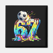 Ice Cream Drip Soccer 67 Six Seven Funny Gen Alpha マグネット (正面)