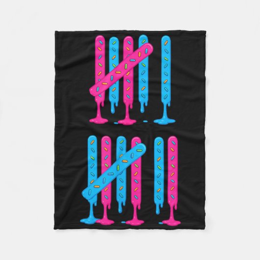 Ice Cream Drip Tally Marks 67 Meme Counting 6 7 Br フリースブランケット (正面)