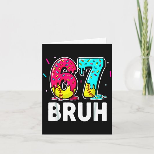 Ice Cream Dripng Softball Drip Fun 6 7 Six Seven M カード (正面)