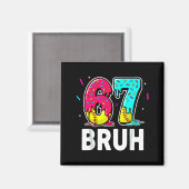 Ice Cream Dripng Softball Drip Fun 6 7 Six Seven M マグネット (正面/裏面)