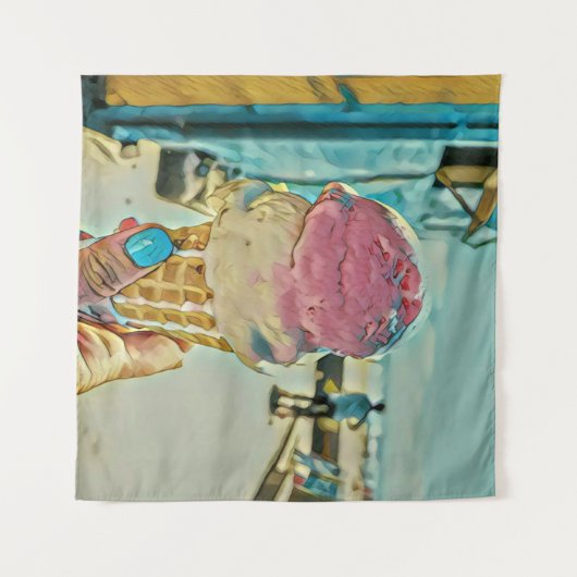 Ice cream flavor タペストリー (正面(横))