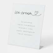 Ice Cream Flavors Dessert Table Wedding Party Sign 台座サイン (正面)