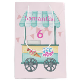 Ice Cream Gift Bag, Samantha Birthday Present Bag ミディアムペーパーバッグ