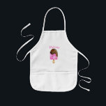 Ice Cream Girl Cute Personalized Monogram 子供用エプロン<br><div class="desc">Ice Cream Girl Cute Personalized Monogram</div>