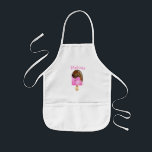 Ice Cream Girl Cute Personalized Monogram 子供用エプロン<br><div class="desc">Ice Cream Girl Cute Personalized Monogram</div>