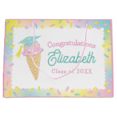 Ice Cream Graduation Party ラージペーパーバッグ (正面)
