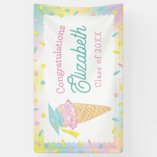 Ice Cream Graduation Party 横断幕 (縦)